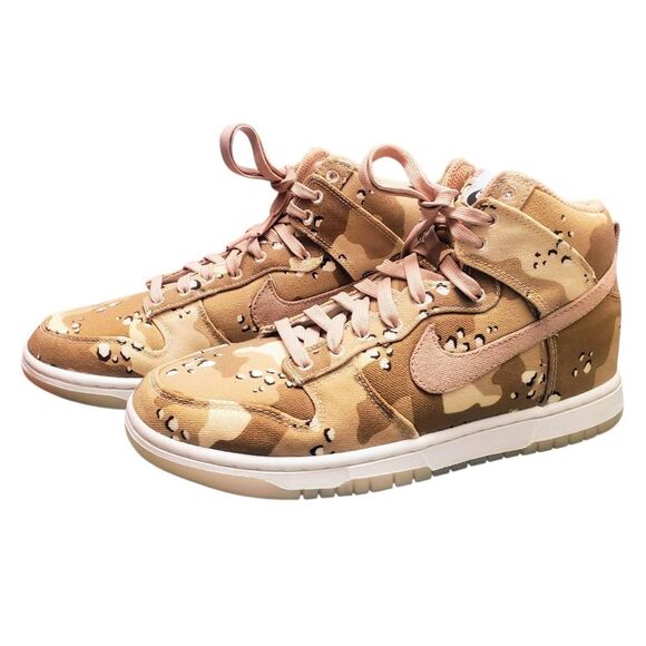 Nike Dunks High Desert Camo Sneakers DX2314-200 Women's Size 9.5, Men's 8 NO BOX - Picture 4 of 8